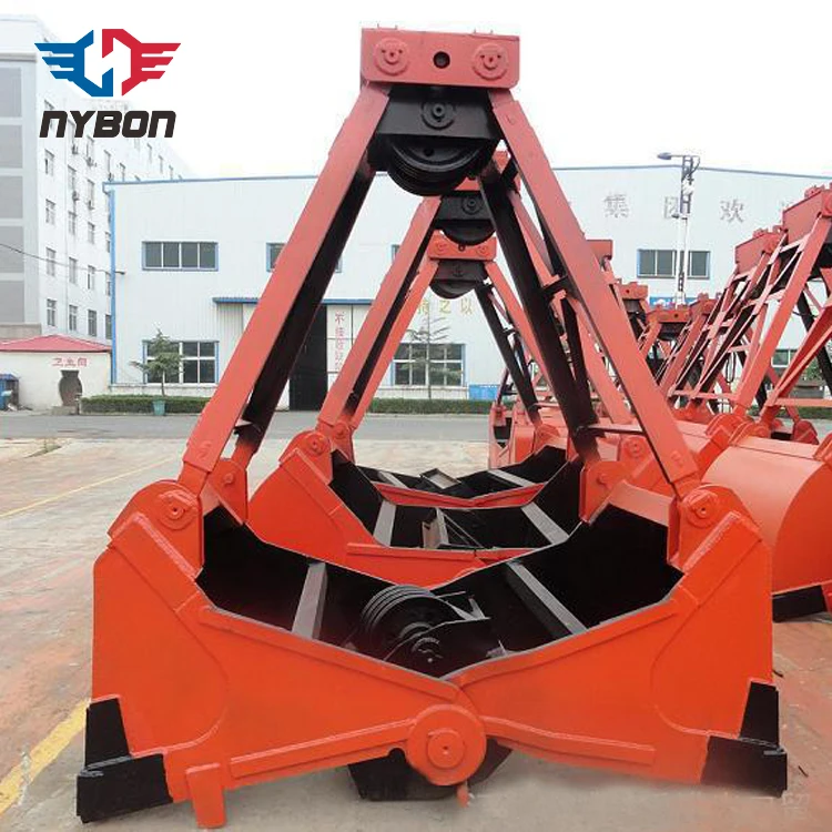 Rope Mechanical Clamshell Grab Bucket for Bulk Cargo Crane