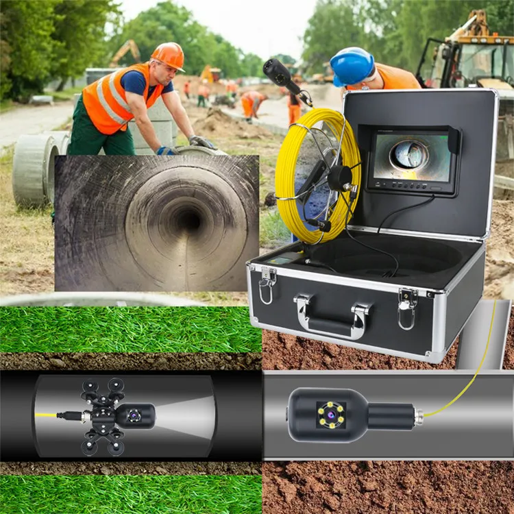 9 inch DVR 30M 50M 1080P HD Dual Camera Lens Drain Sewer Pipeline Industrial Endoscope Pipe Inspection Video Camera waterproof