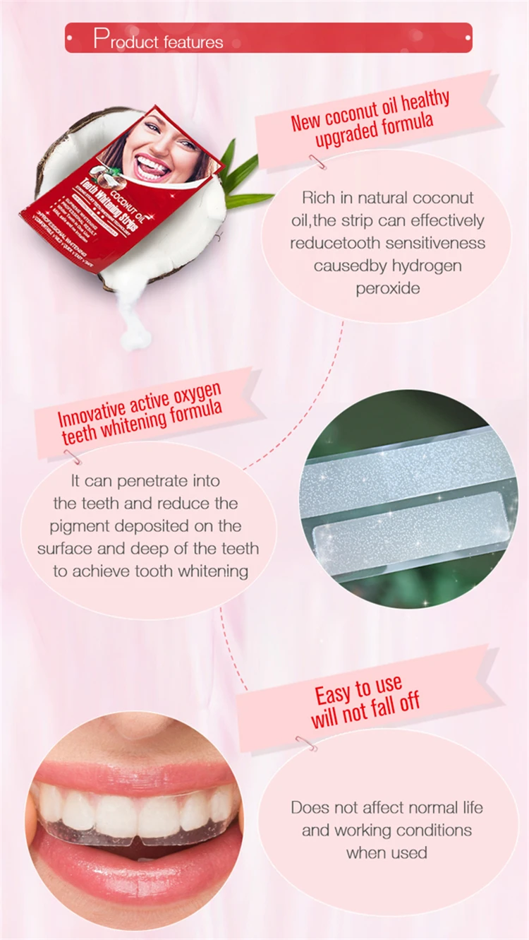 Onuge professional 1 Hour  Fast White mint flavor Tooth Whitening dry strips dental care teeth whitening strips express