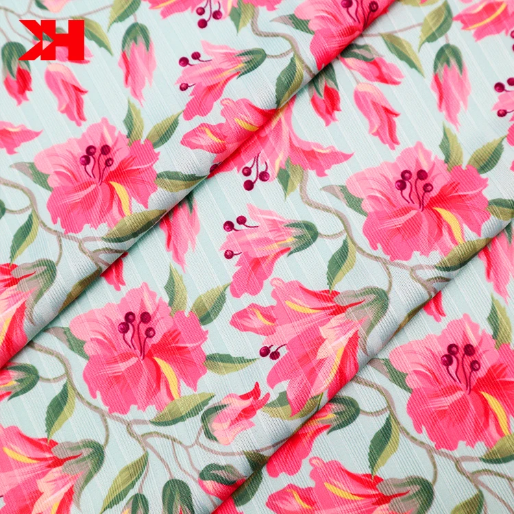 Kahn Professional digital print custom 97 polyester 3 spandex material fabric