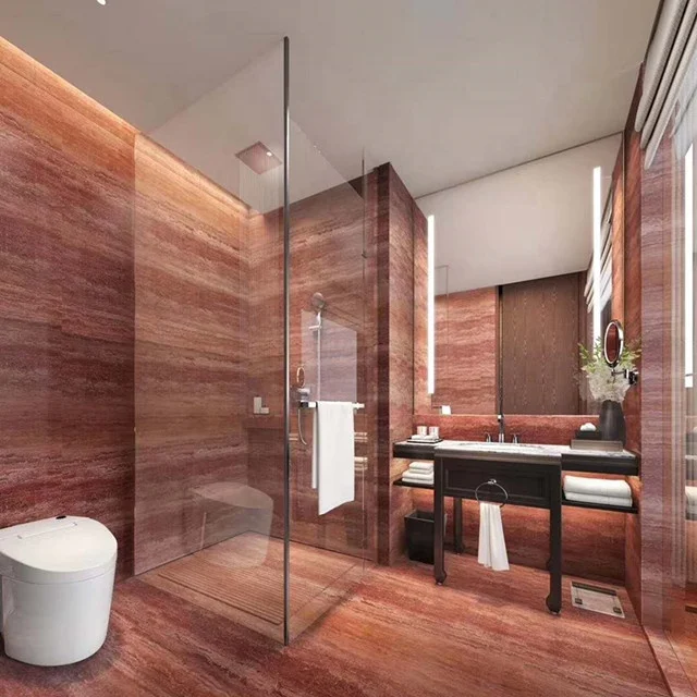 red travertine marble