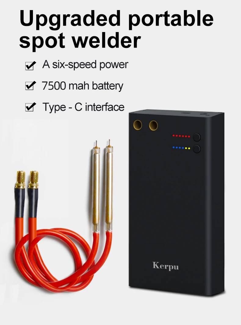 Portable 6 Gears Adjustable Mini Spot Welding Machine 7500mAh 18650 Battery DIY Spot Welding Tool Kit Rechargeable Spot Welder