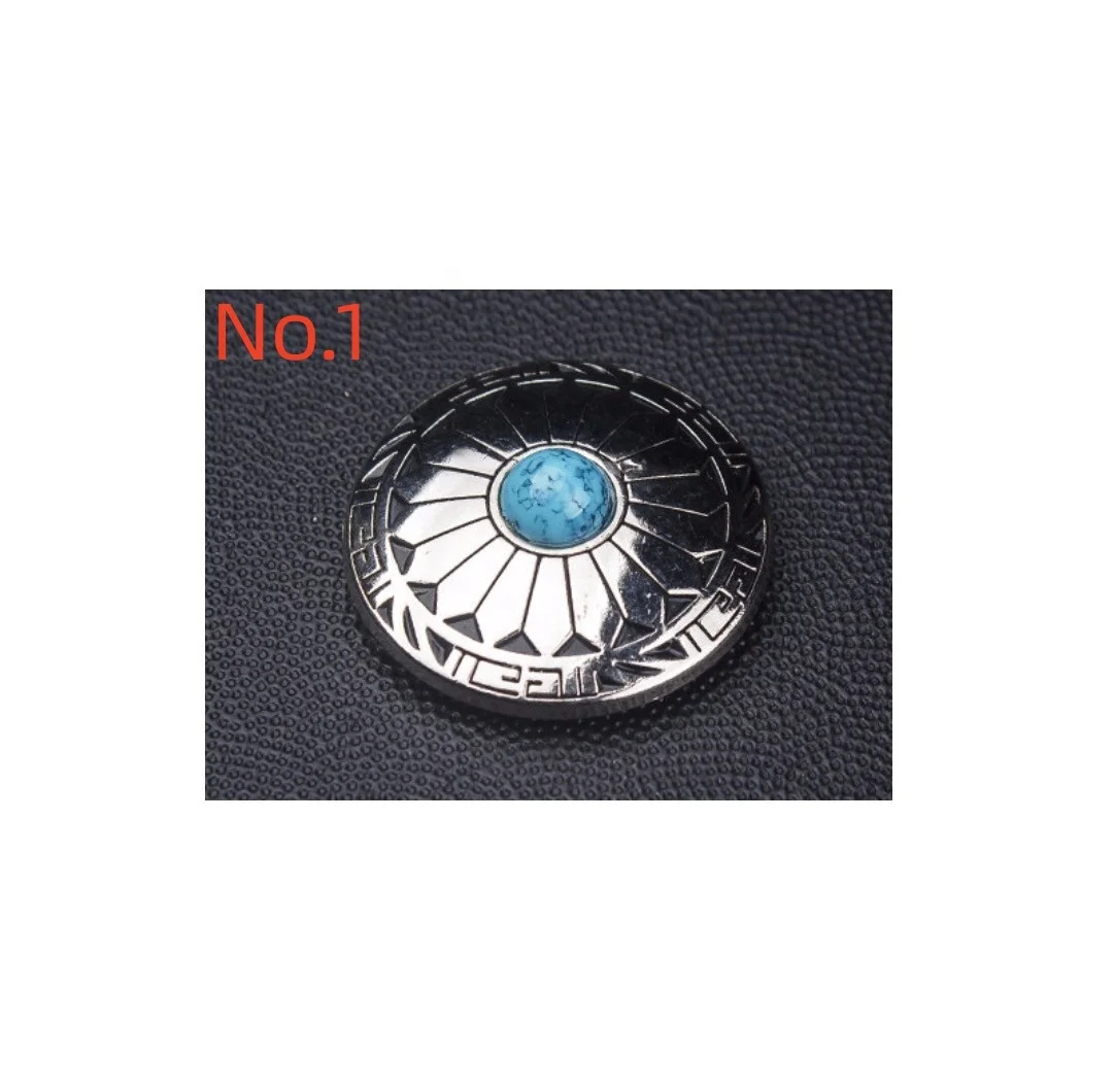 Factory wholesale turquoise conchos with screws for leather