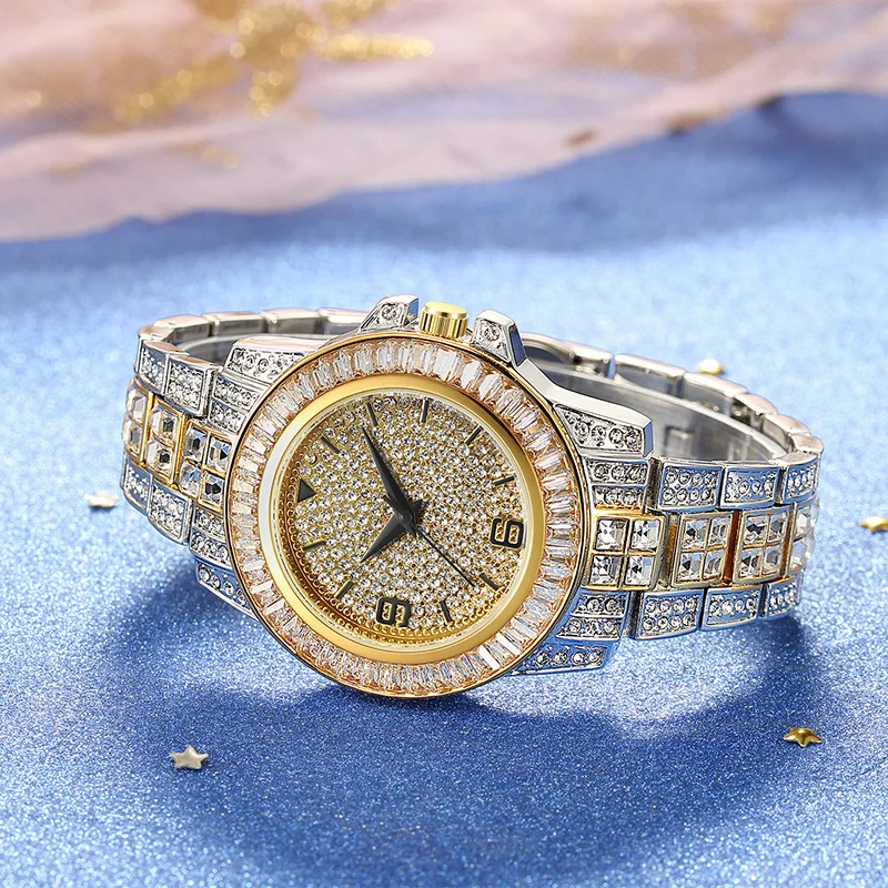 Iced Out Watch Women Luxury Brand gold Full stone Reloj Para Mujer Ladies Watches Online Hip Hop Diamond watches