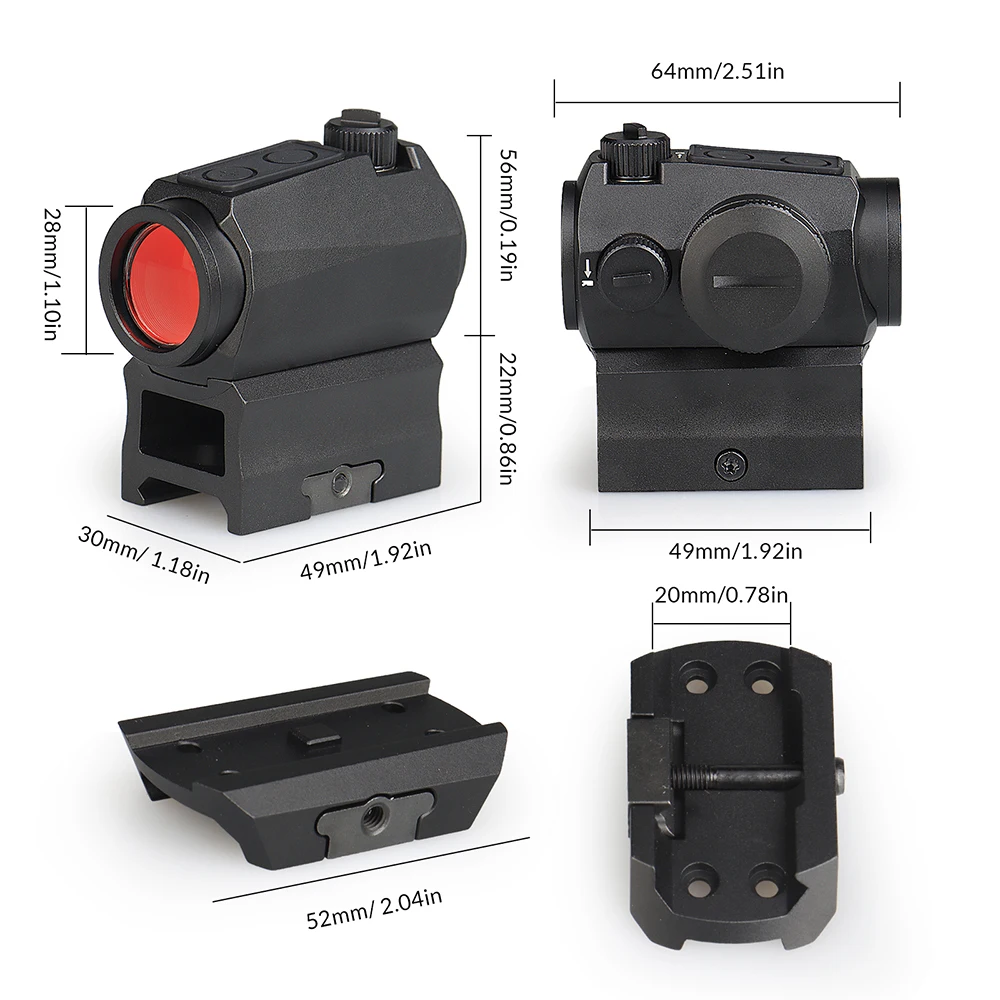 2024 OEM Model Factory Make Red Dot Scope Reflex Red Reflex Sight to Aim Target 2-0138