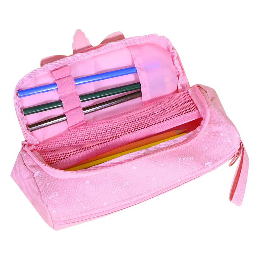Многофункциональные канцелярские товары большой емкости милый Оксфорд холст 3D цветной пенал для девочек школы
