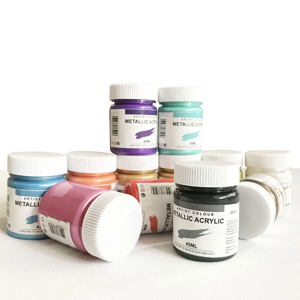 quality bulk 45ml fluid artist kids acrylic colour paint set for painting