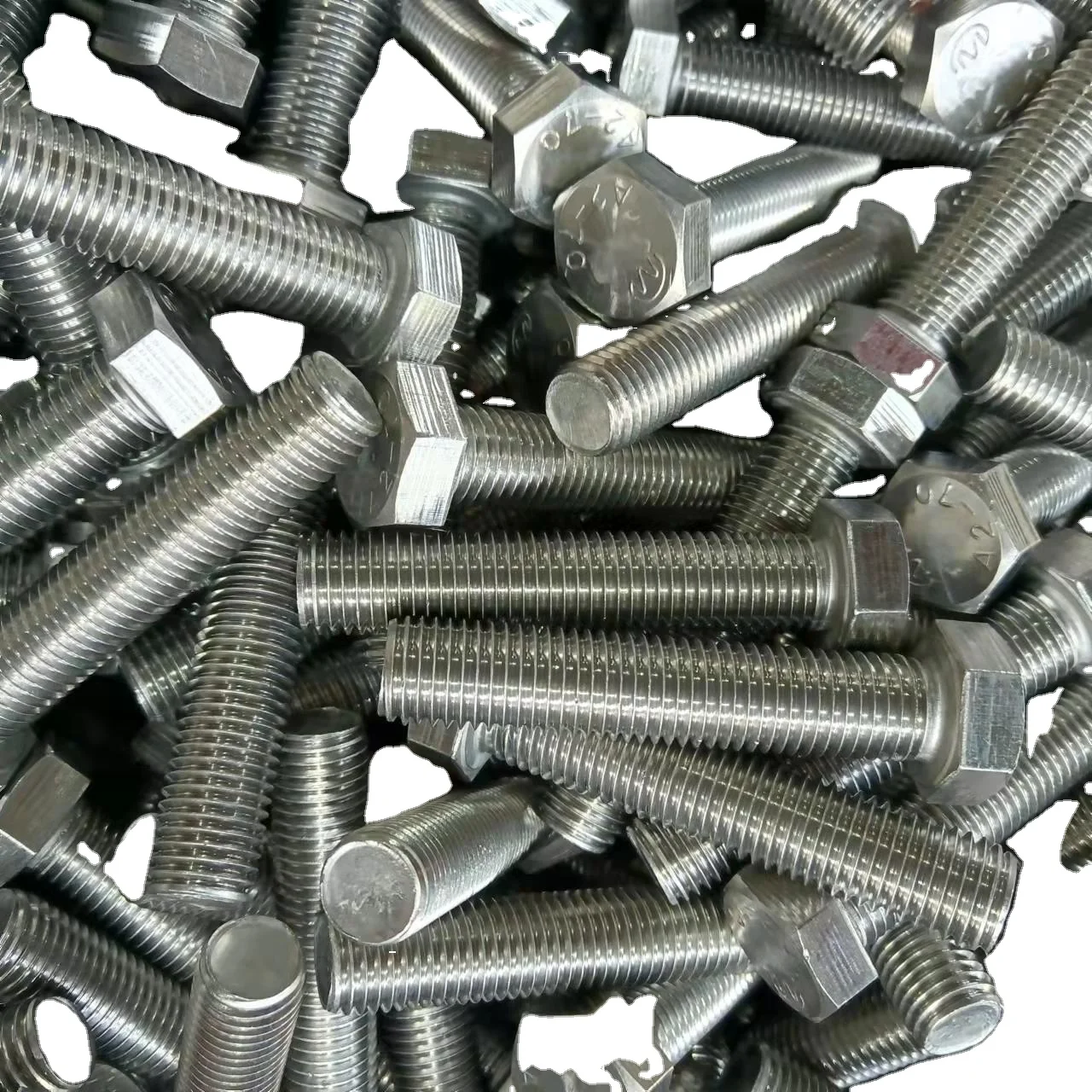 full thread bright performance GB5783 m6 thickness high quality and hardness hexagonal head short rod ends plain hex bolts