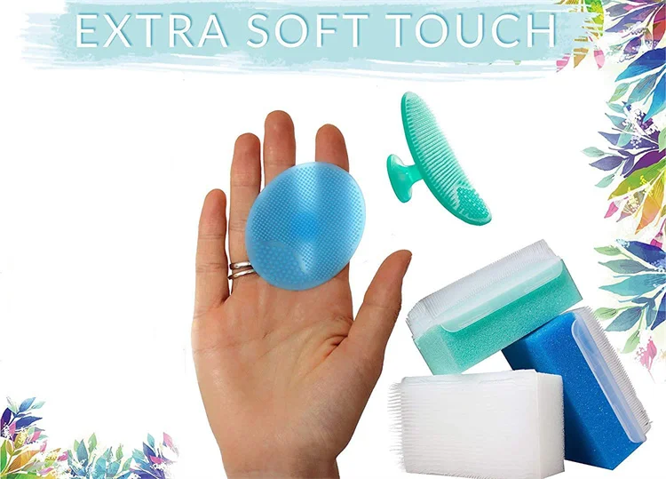 Skin Baby Essential for Dry Skin Cradle Cap Silicone Massage Scrubbers Exfoliator Baby Bath Brush