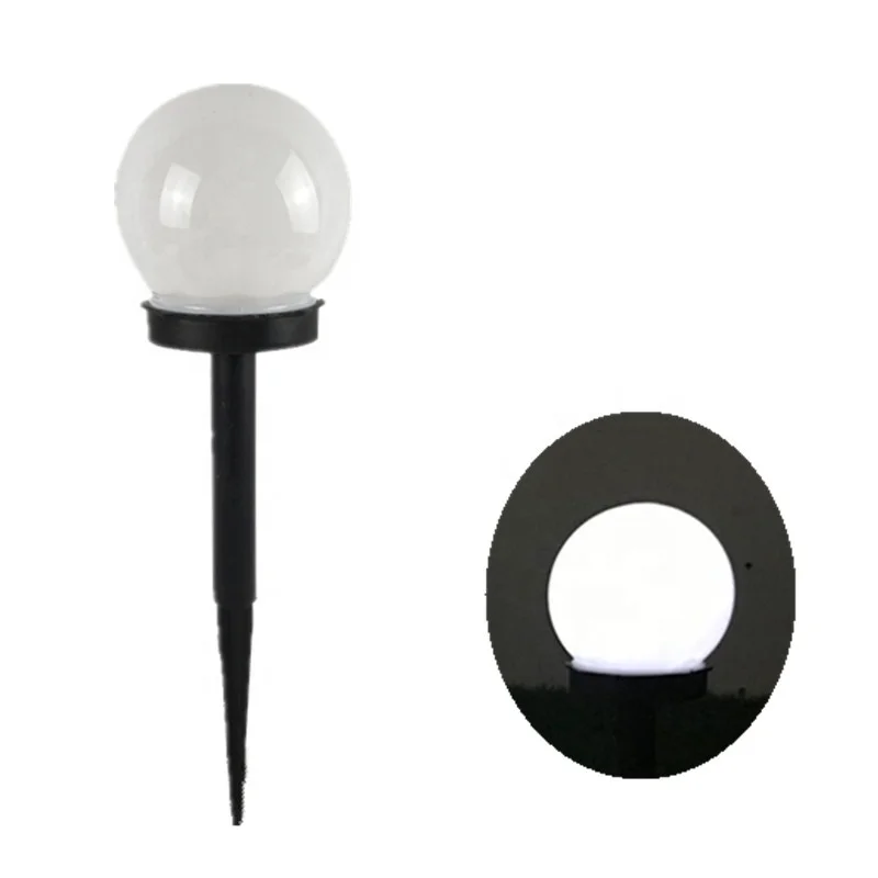 10CM ball light Hot sales cheap plastic outdoor garden pathway yard lamp solar led garden light