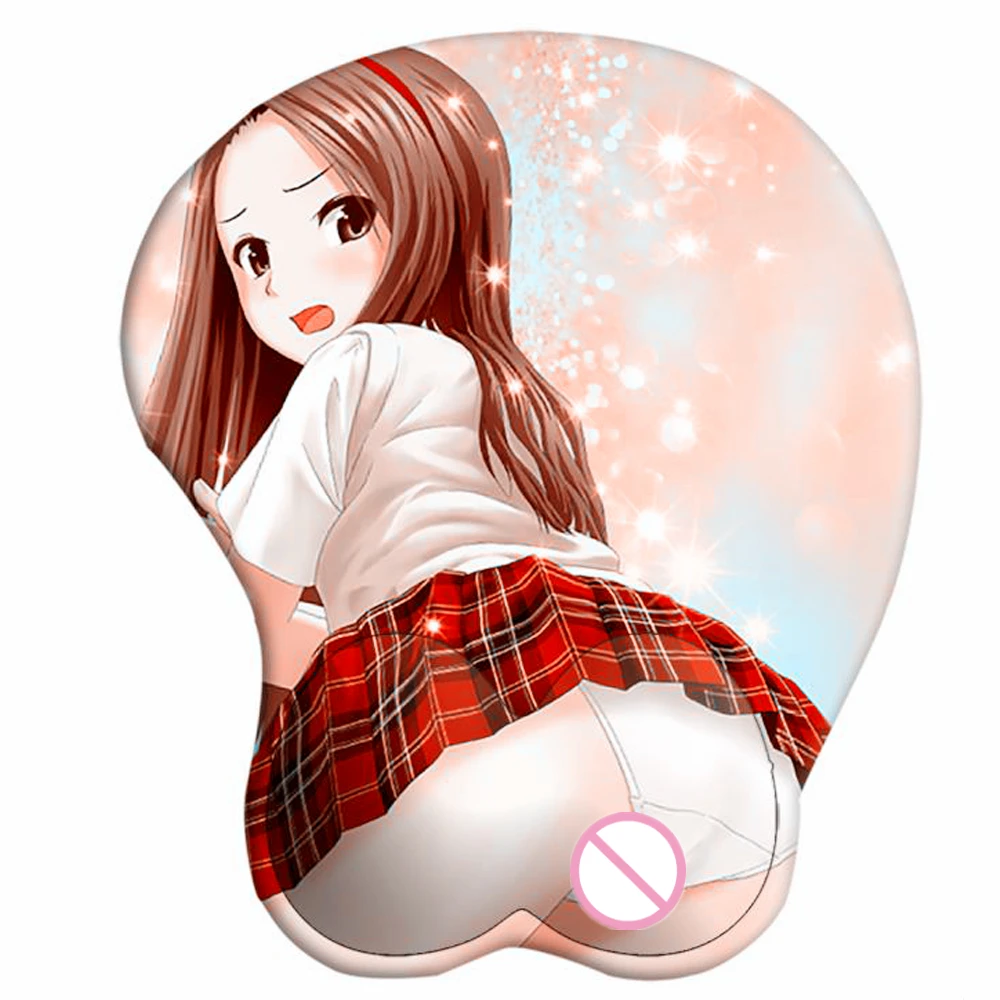 2022 Fashion Custom Print Logo Size Pattern Brand Anime 3D Sexy Cartoon Girl Mouse Gaming Pad Mousepad with Support Wrist Rest