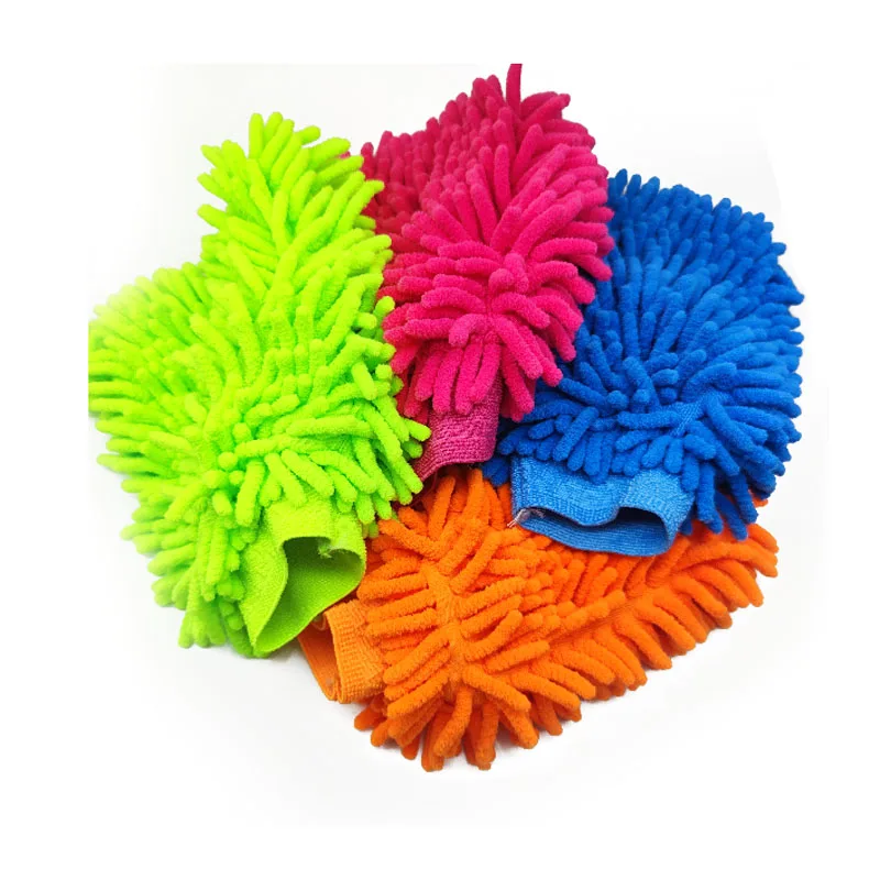 Double-sided microfiber Chenille car cleaning beauty Mitts