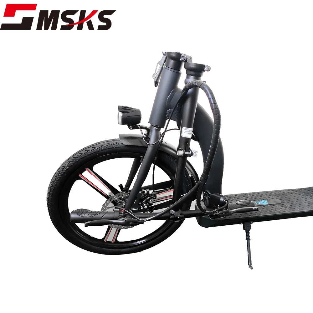 UL2272 Certificate 20 Inch Big Wheel Folding Electric Scooters 350W Motor Long Range rear 16inch