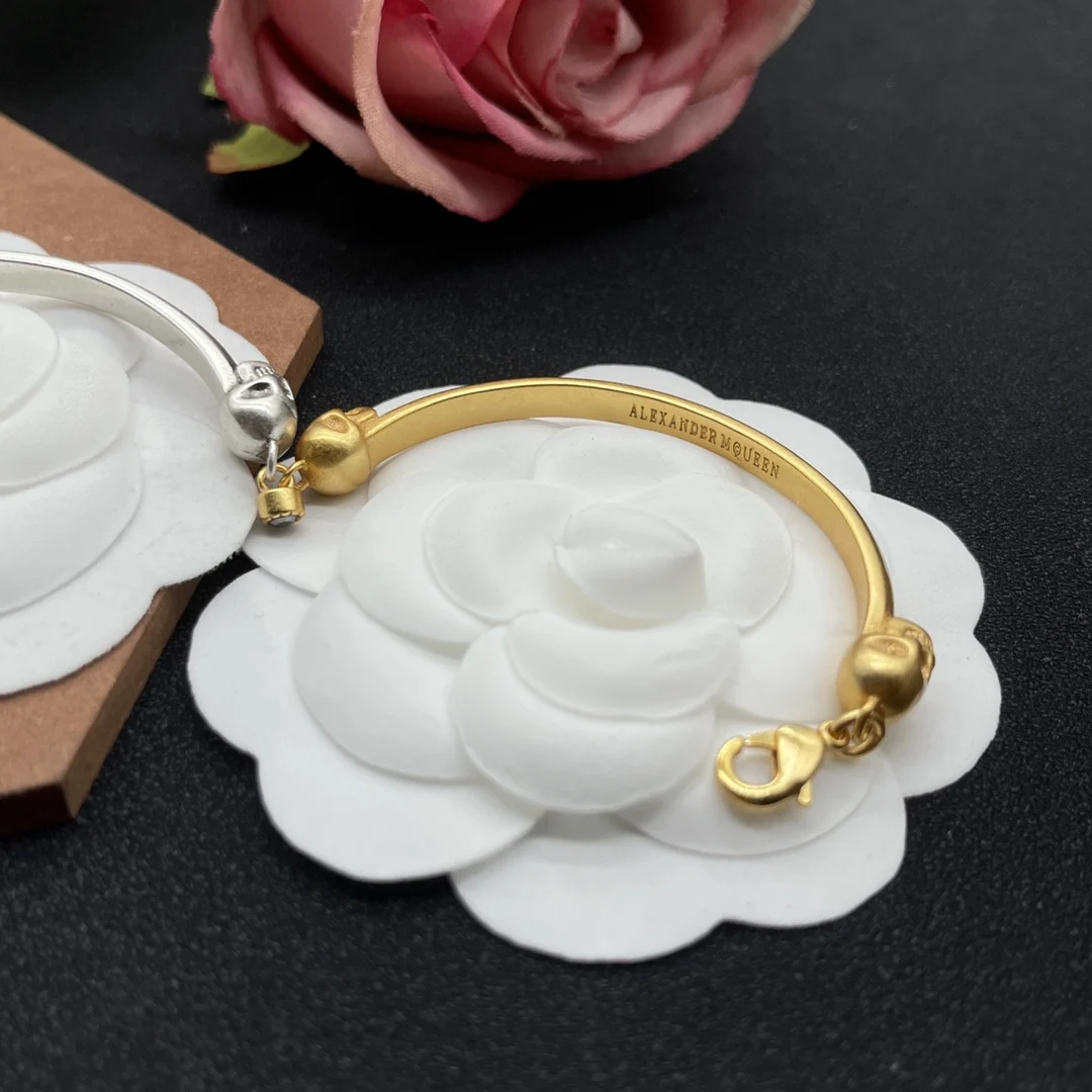 Alexanderxx McQueens Wholesale New 925 Silver Gollum Head Color Matching Wristband with Niche Design, High-end Accessories