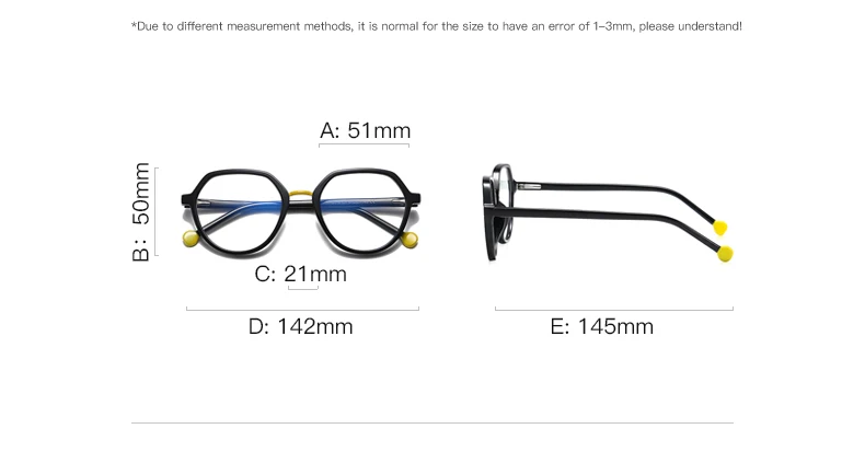 2023 Women New Fashion Vintage Round Optical Eyeglasses High Quality Anti Blue Light Eye Wear TR90 CP Spectacles Frame Unisex