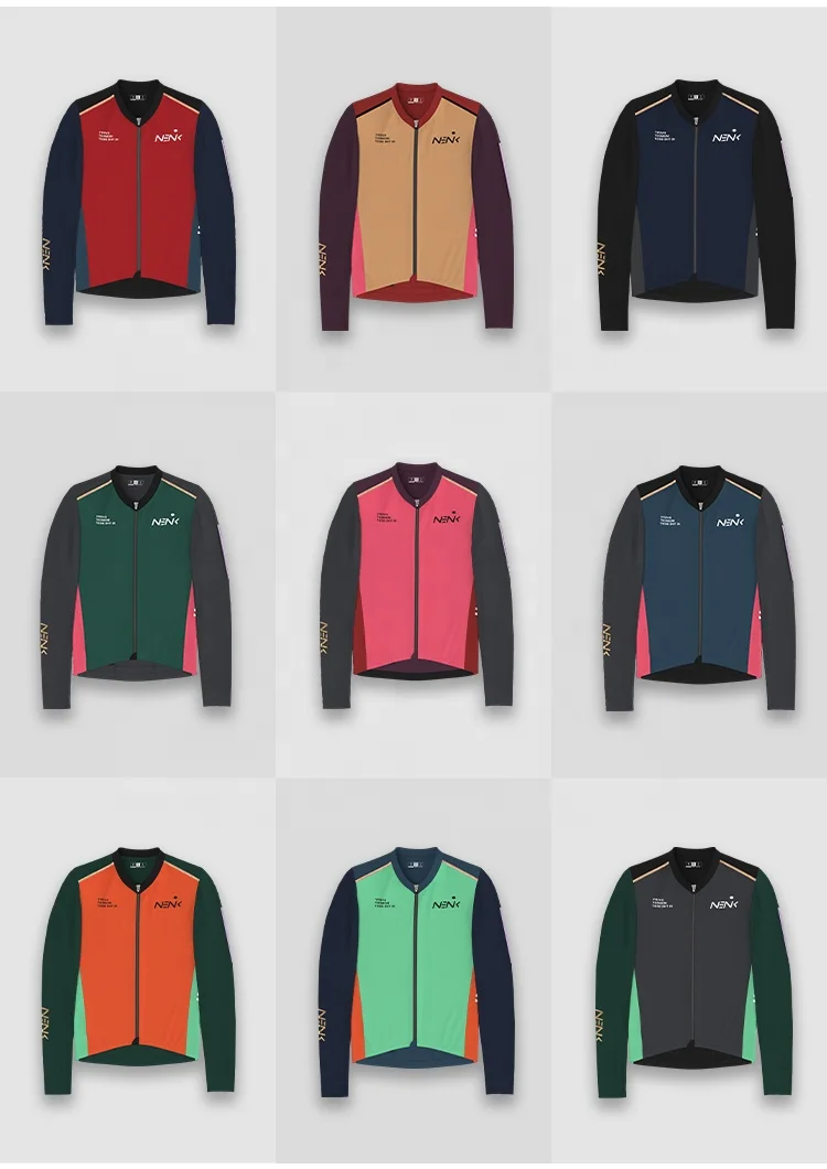 Low MOQ custom design pro racing cycling jersey long sleeve men women for couples with private label