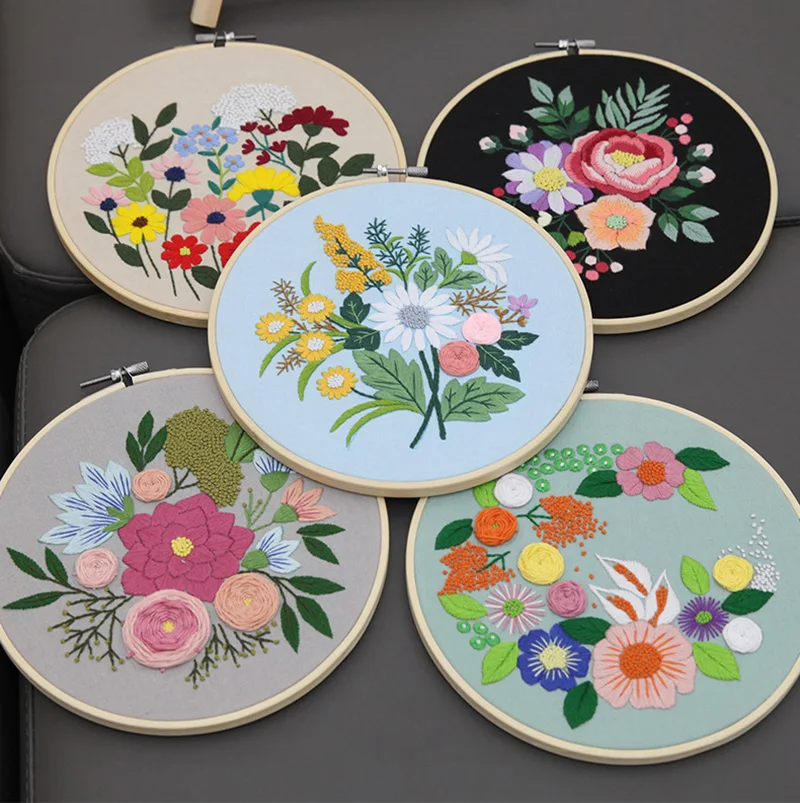 Набор для вышивки с рисунком и инструкциями