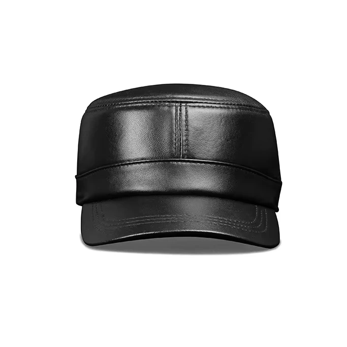 Luxury martial dad leather hat structured curved brim gorras waterproof embroidered chain stitch golf rope baseball hat rope hat