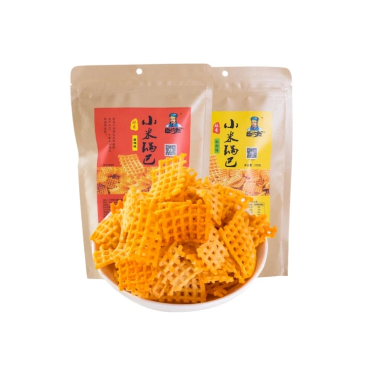 Заводские закуски, Прямая поставка, хрустящие и вкусные закуски из проса, герметичные пакетики