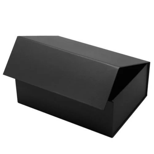 HENGXING Luxury  Black Cardboard Magnet Gift packaging  box with magnetic closure