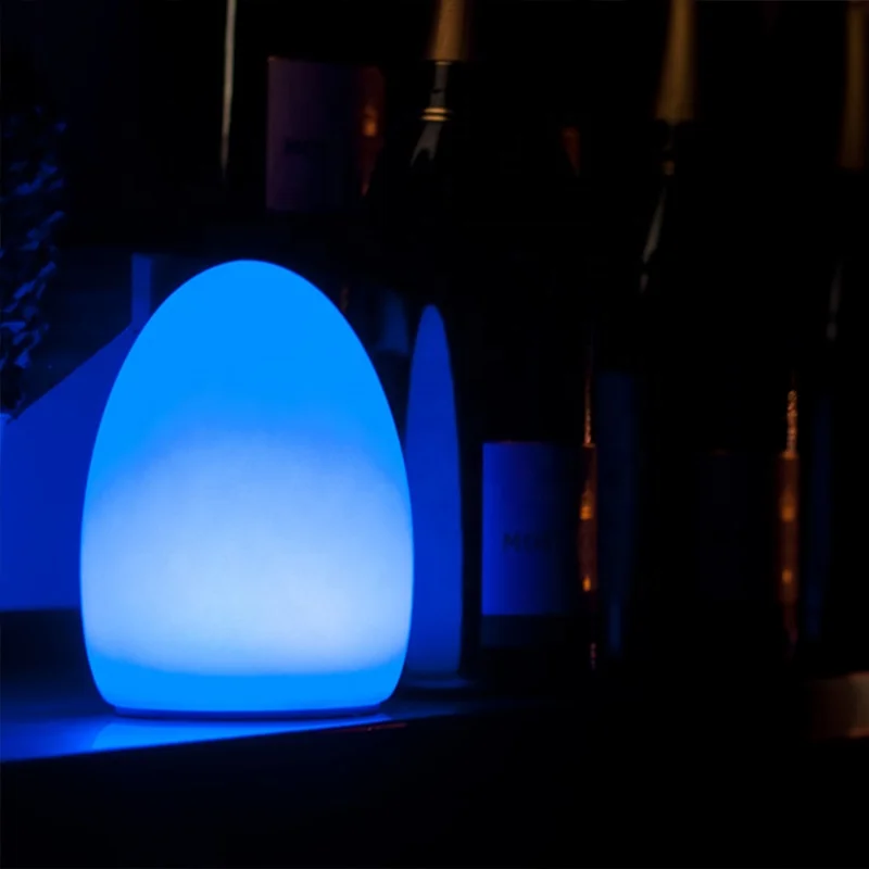 LED egg lamp for table with RGB color glowing