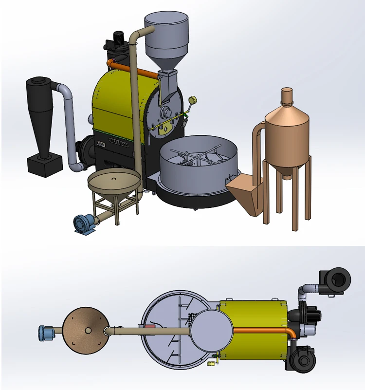  Automatic Industrial Coffee roaster 60kg Bean Roaster Machines With CE &