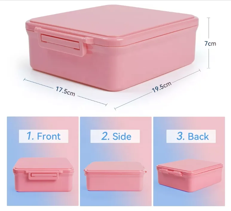 Aohea Children portable lunch box leak-proof compartmentalized bento box stainless steel thermos food jar