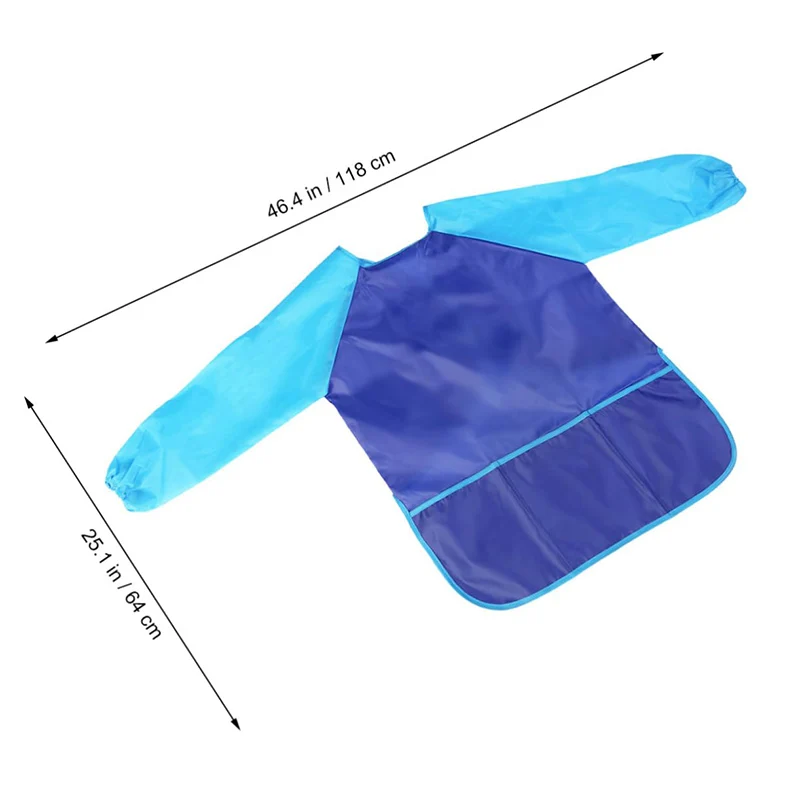 Bview Art Children Kids Waterproof Long Sleeved Art Smock Painting Apron