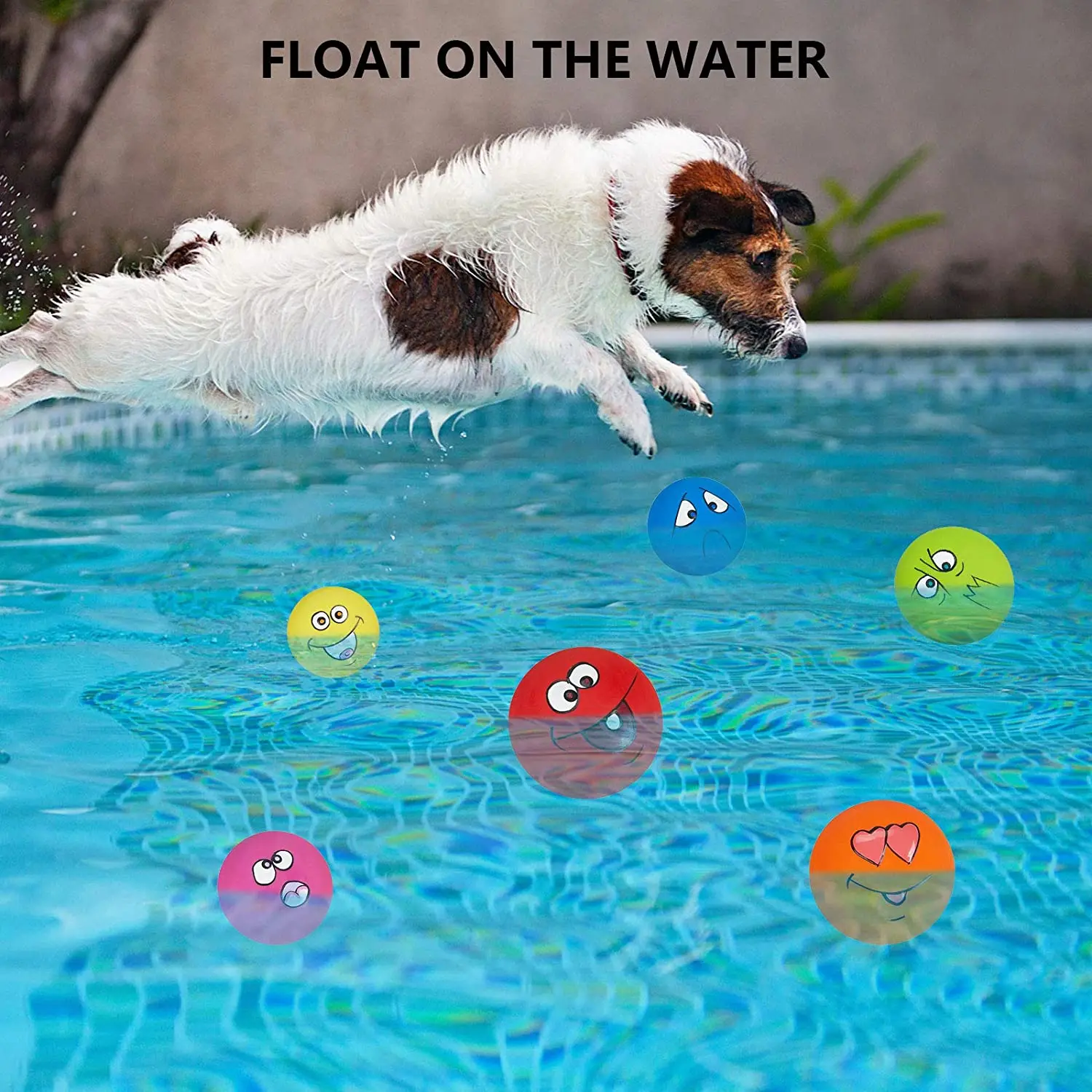 Dog Toy Squeaky Pet Funny Face Chewing Latex Rubber Soft Fetch Play Interactive Dog Balls for Puppy Small Medium Pet Dog