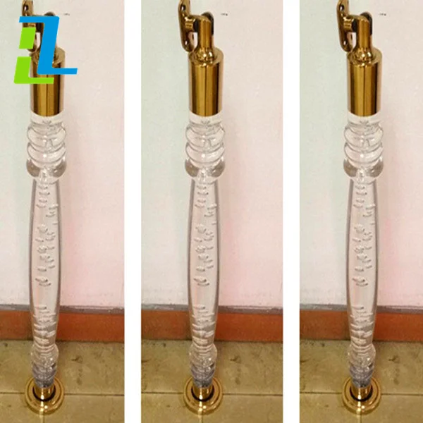 High Grade indoor clear acrylic baluster /plastic glass stair handrail