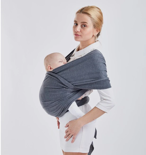 Ergonomic portable 360 all-position front and back travel walk wrap cloth baby sling carrier