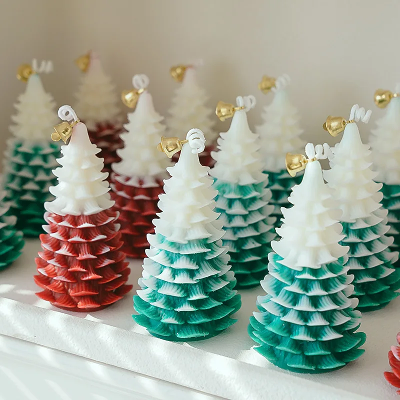 In Stocks Christmas Gift Decor Romantic Fragrance Cute Paraffin Wax Christmas Tree Scented Candle