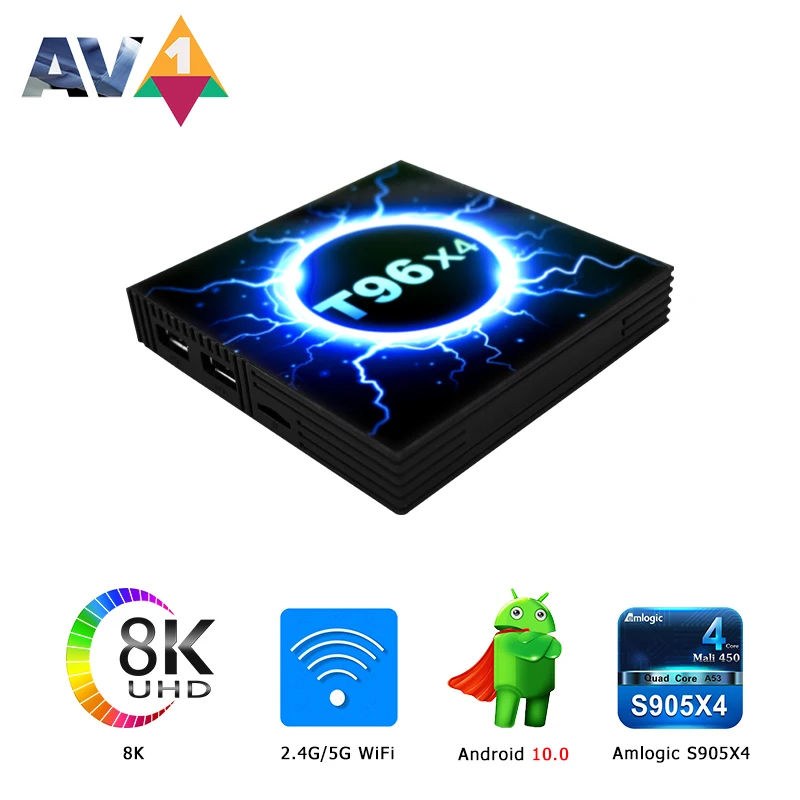 2021 новый продукт потокового медиа-плеер T96X4 S905X4 Android TV Box 8K Smart Hybrid телеприставка