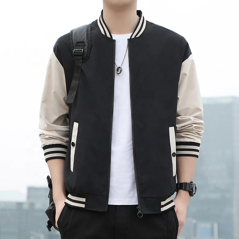 Spring Autumn Men Baseball Jacket Stand Collar Korean Style Casual Jackets And Coats Male Slim Fit Bomber Jacket 5XL