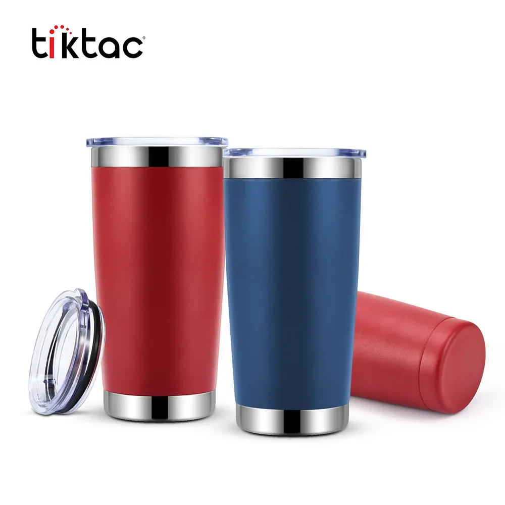 Wholesale 20oz Double Wall Stainless Steel Stemless Insulated Tumbler Cups In Bulk