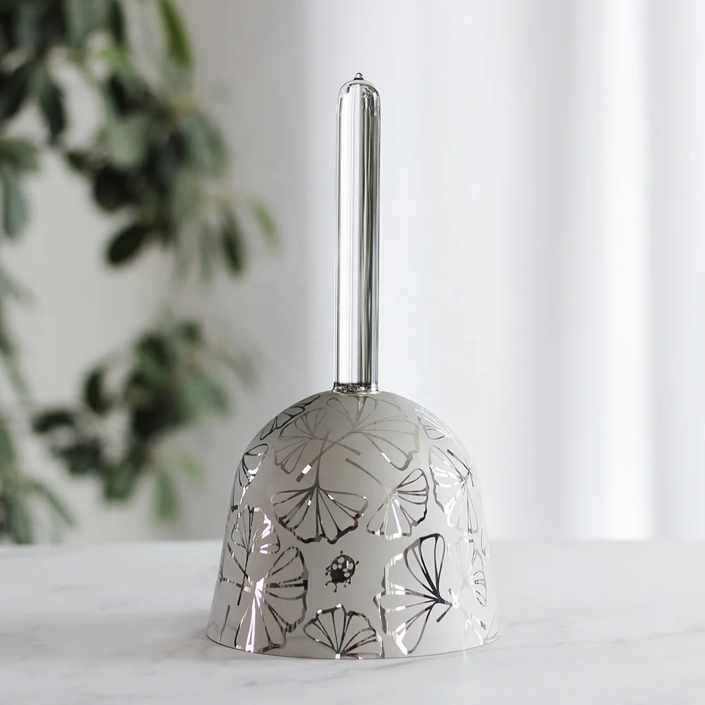 3' - 9' handle crystal singing bowl rainbow 7  colors gold platinum titanium plated 432 HZ 440 HZ C D E F G A B C Note