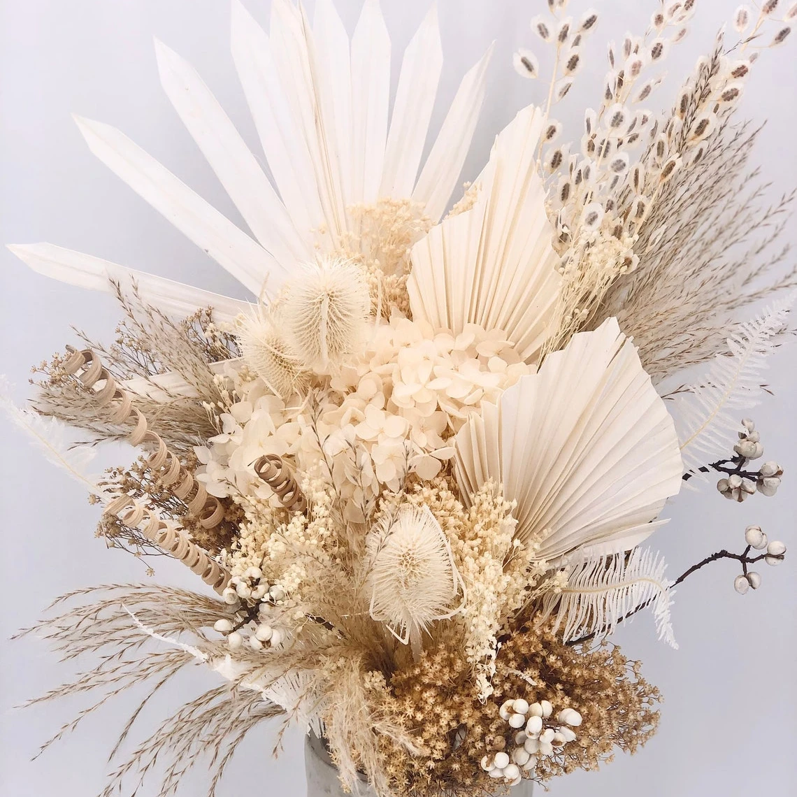 DIY Boho Decoration Wedding Bouquet Natural Wild Common Dried Flowers Native Teasel Thistle Stalks Dipsacus