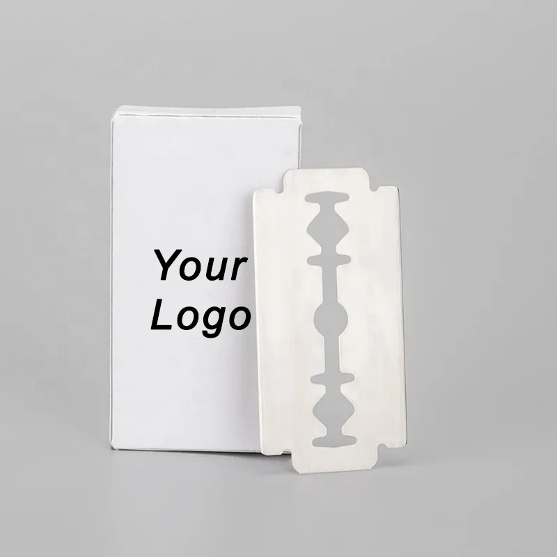 Factory Double Edges Metal Edge Salon Disposable Safety Stainless Steel Strip Shave Razor Blade For Men Shaving