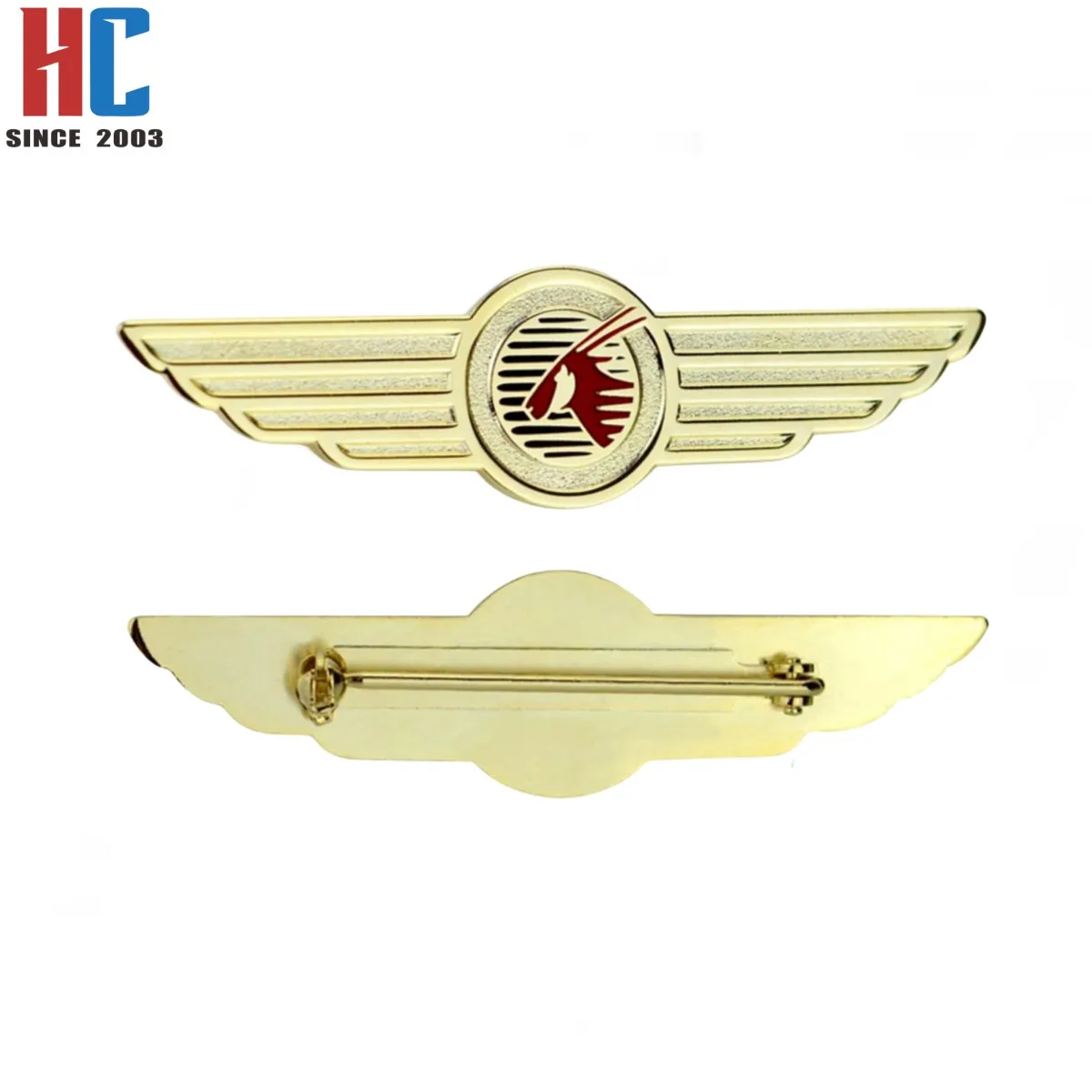 20 Years Factory Custom UAE Dubai 3D eagle badge with Strong magnet
