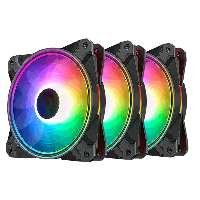 Deepcool CF120 PLUS WH-3 IN 1 with controller and hub 120mm Case Fan For Cooling Cooler RGB PC Case PWM Fan