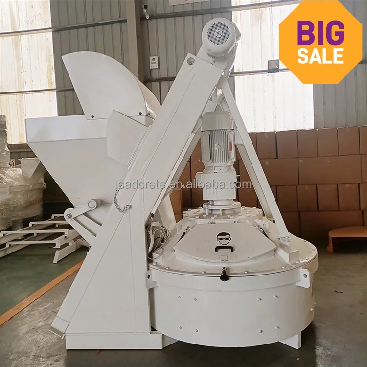 Hot Sale  750 Liter vertical planetary 0.75 M3 concrete pan mixer with high speed mixing blades