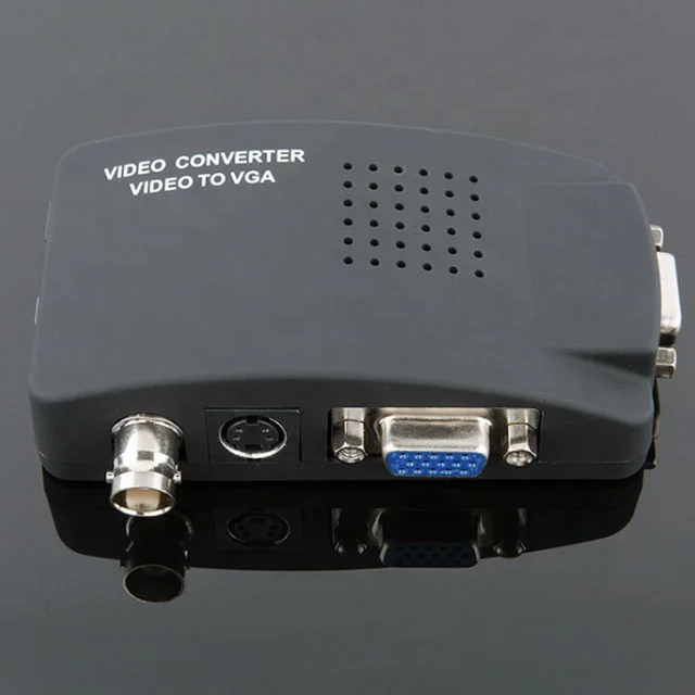 BNC S-Video VGA to VGA Converter Adapter for DVR DVD Player Support PAL NTS