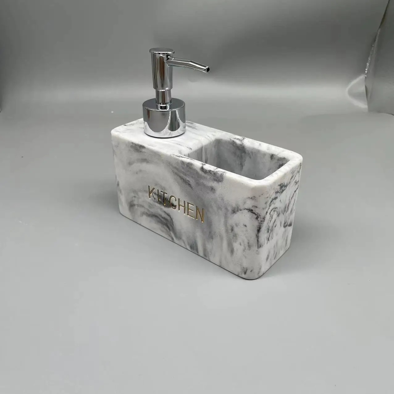 Modern Design Marble Resin Emulsion Bottle Soap Dispenser Multifunctional Liquid Pump Type for Bathroom Kitchen Toilet Use