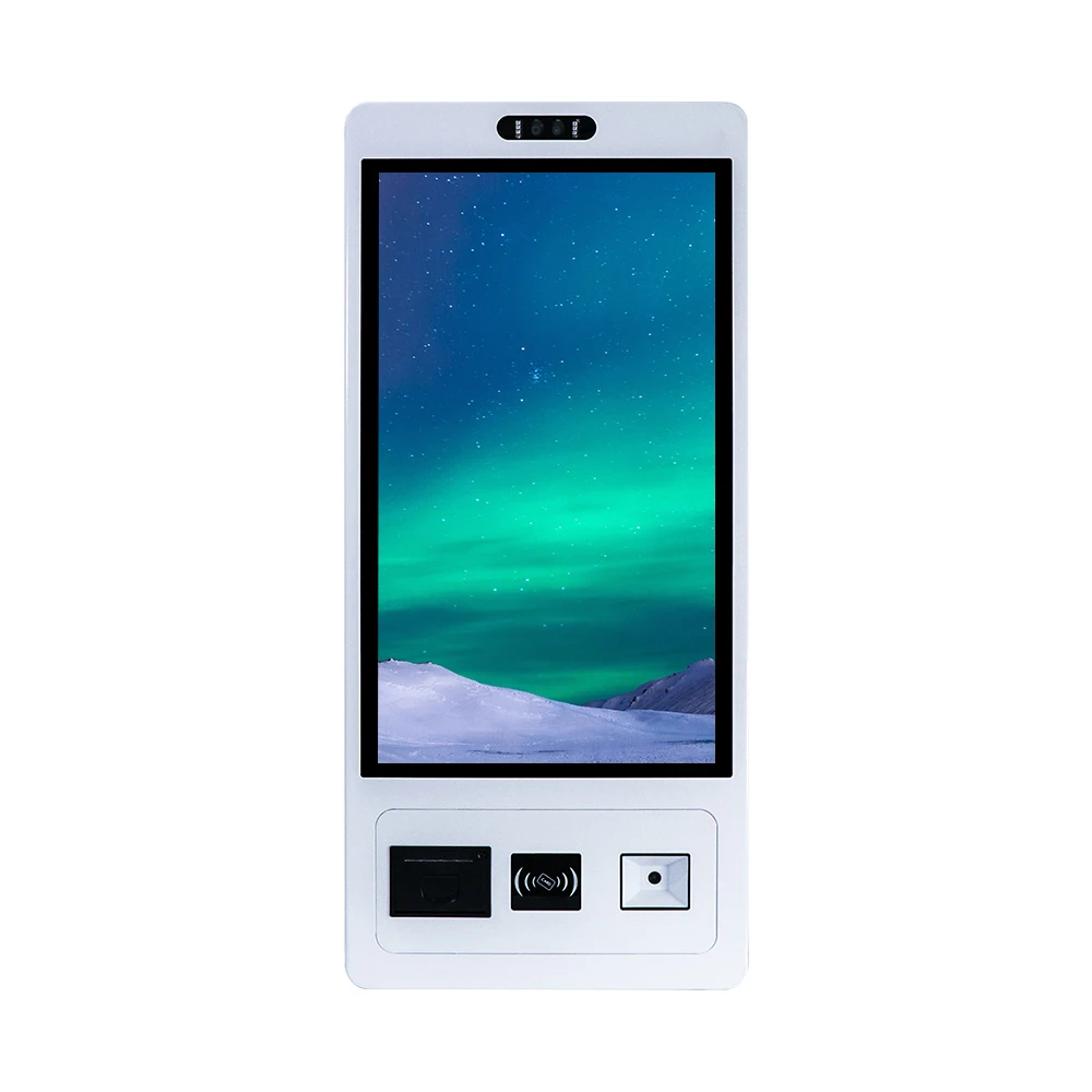 Customized 23.8 Inch Window OS I3 RJ45 Ethernet Automatic Touch Screen Self Payment Ordering Kiosk In Restaurant Checking