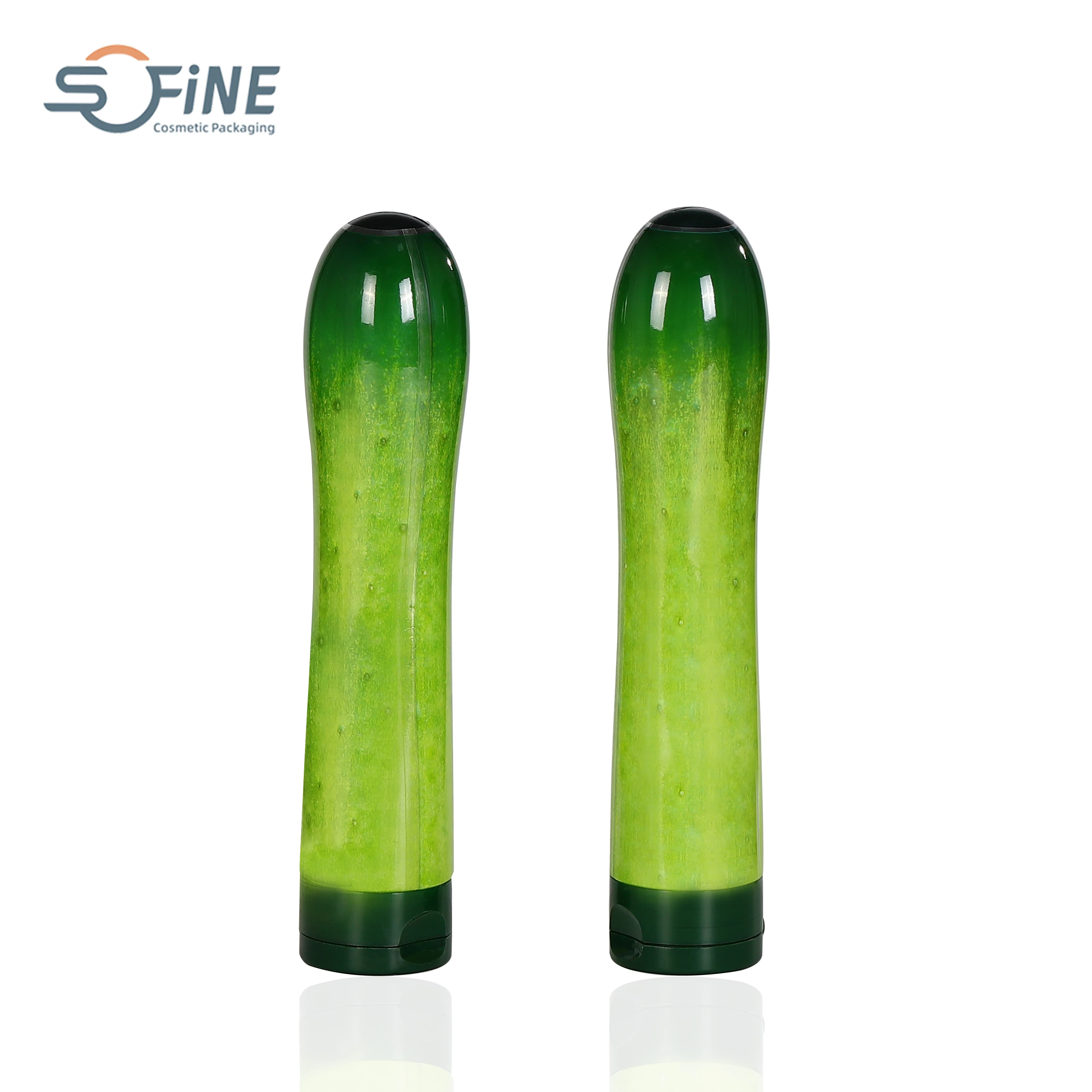 Unique aloe shape gel PE bottles 100ml 250ml wholesale