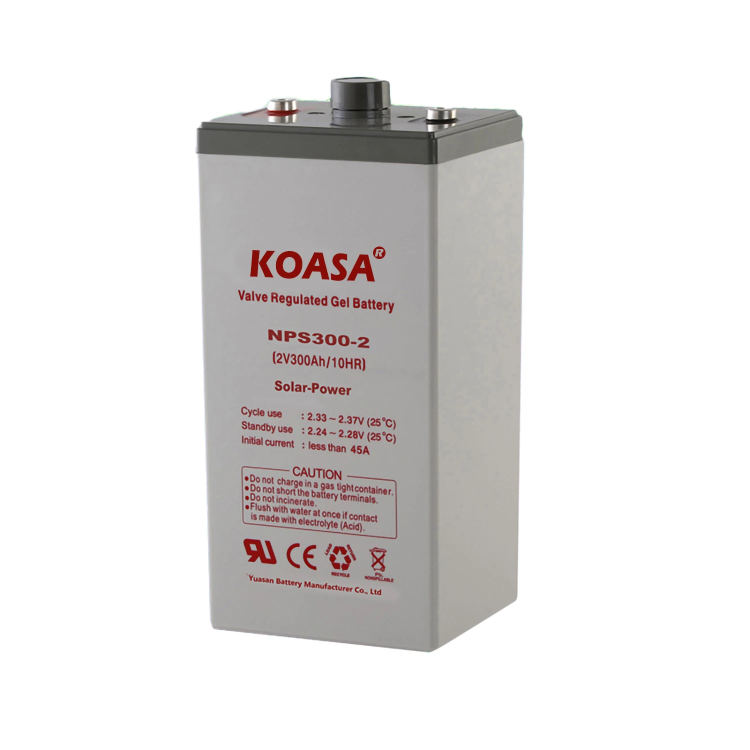 Wholesale Low price  KOASA NPS300 2V300AH Deep Cycle Battery Lead Acid Battery Solar Battery For Lighting