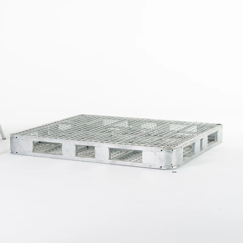 Industrial Heavy Galvanized Stacking Metal Pallet Forklift Use Double Face Steel Pallet Factory Metal Pallet