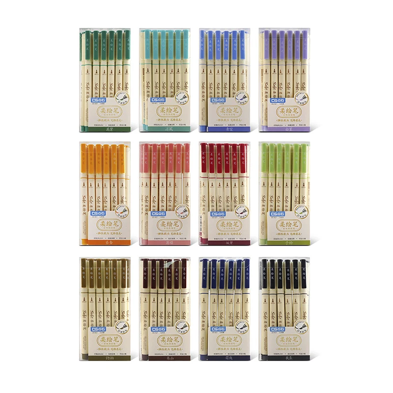 Dream Color Outline Pens Highlight Markers Gift Cards Drawing Writing Pens Double Line Pen