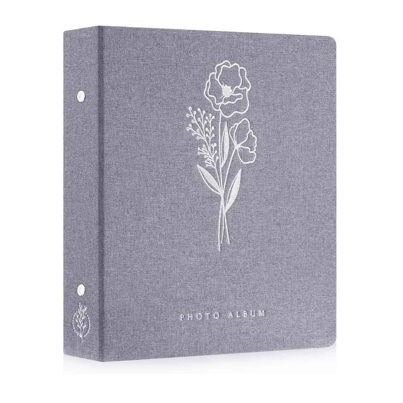 Linen Covered Photo Albums Book Picture Albums with Stamping Logo for Wedding Baby