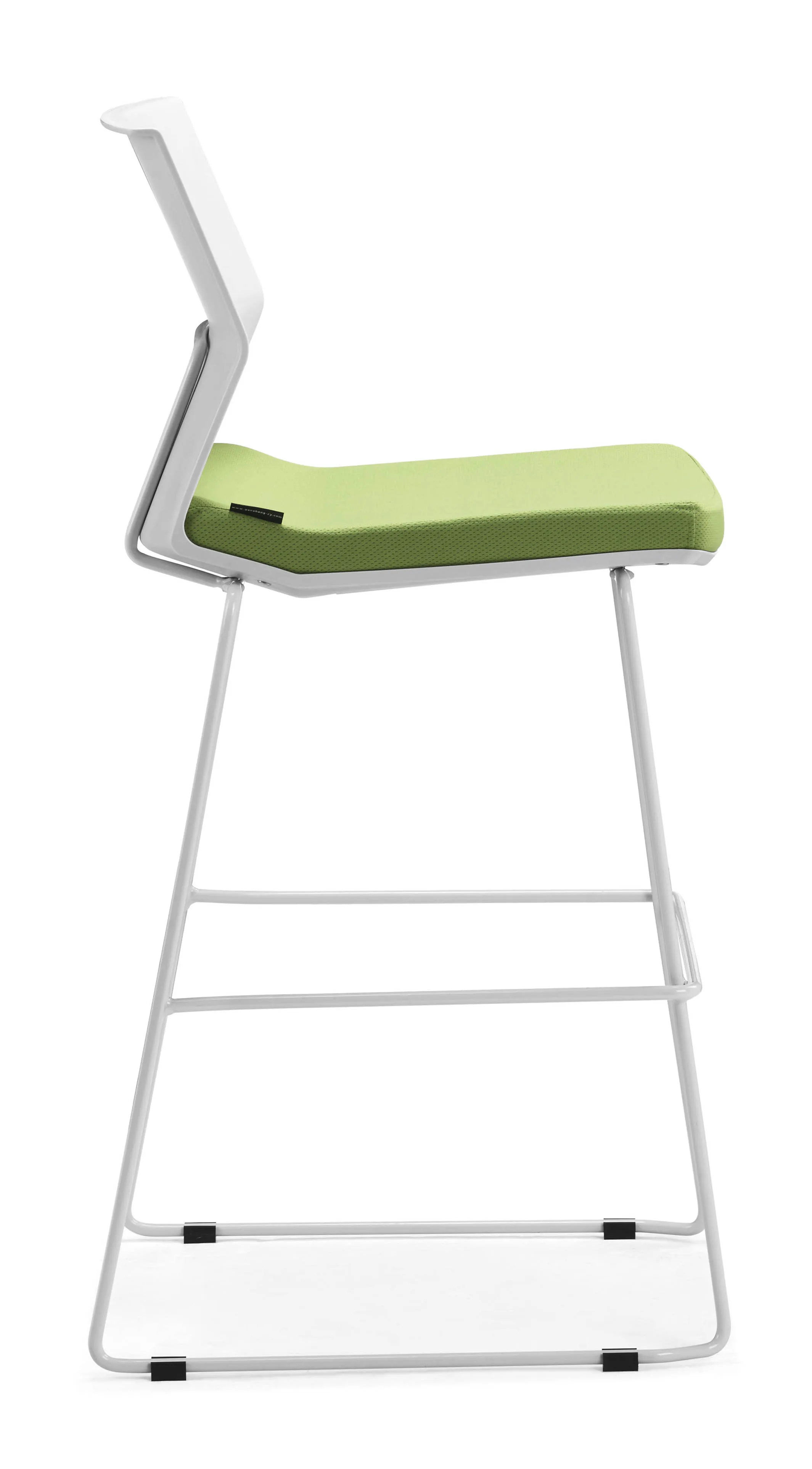 Contemporary colorful luxury design factory price promotion sled base high steel bar chair fabric seat covers metal bar stool